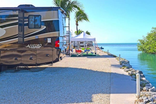florida beach and RV van