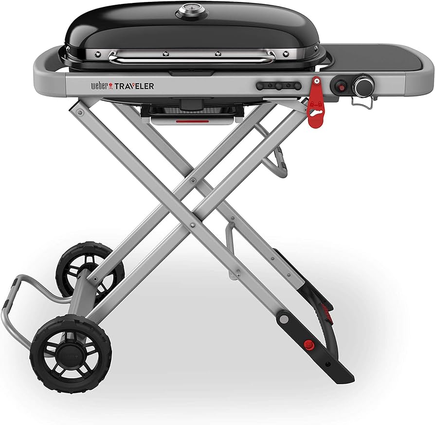 A view of a Weber Traveler Camping Grill