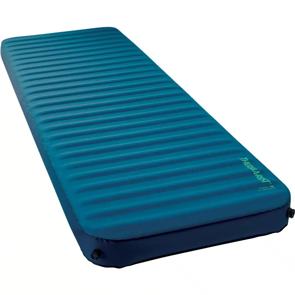 A view of a blue Therma Rest ModoKing D Mattress for Camping