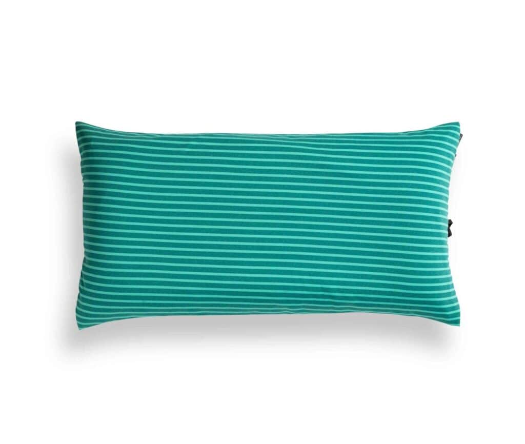 A view of a blue striped Nemo Fillet Elite pillow