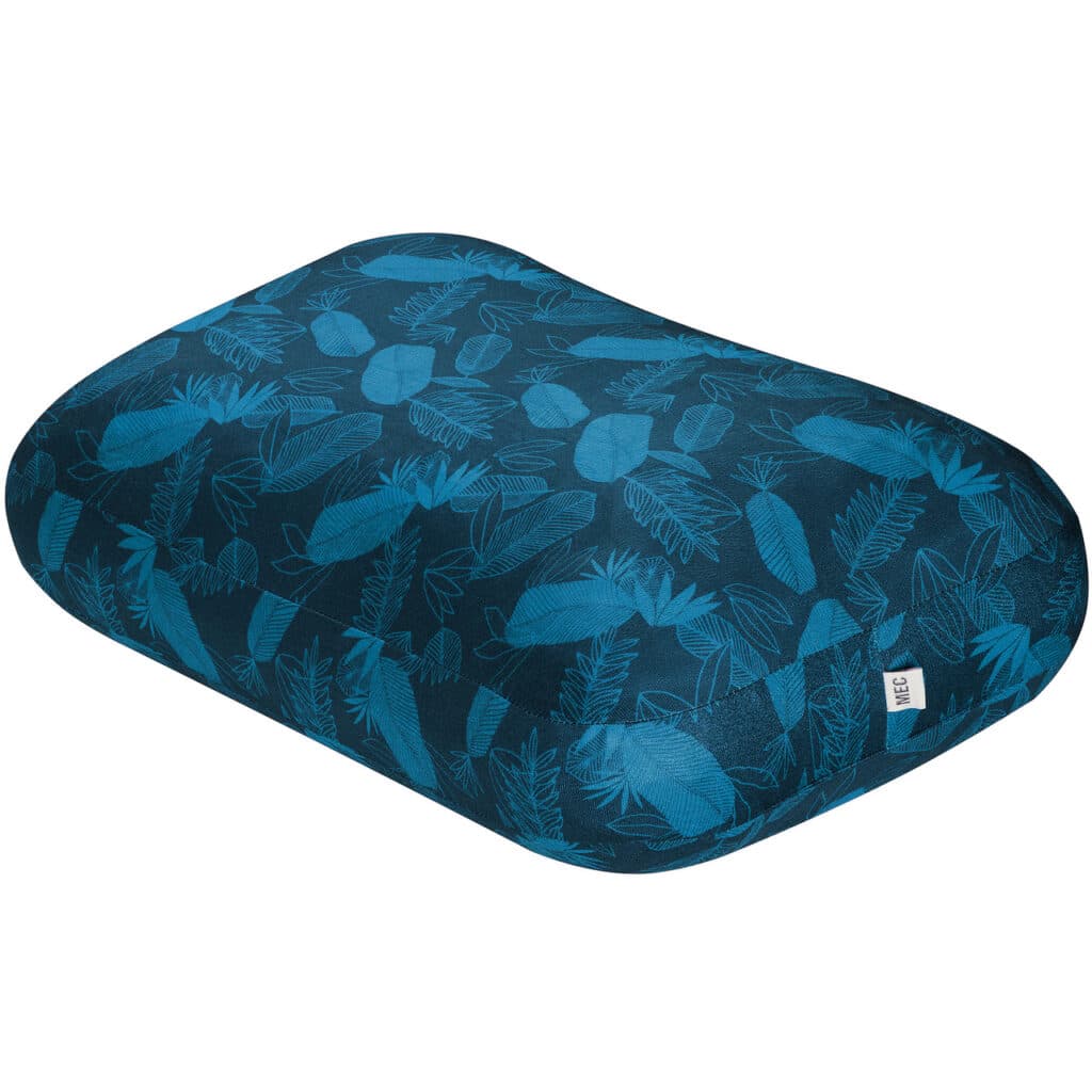 A view of a printed MEC Deluxe Pillow