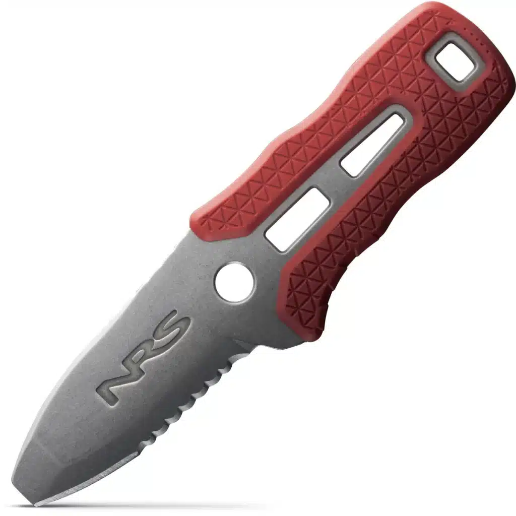 A view of a red NRS Co Pilot knife