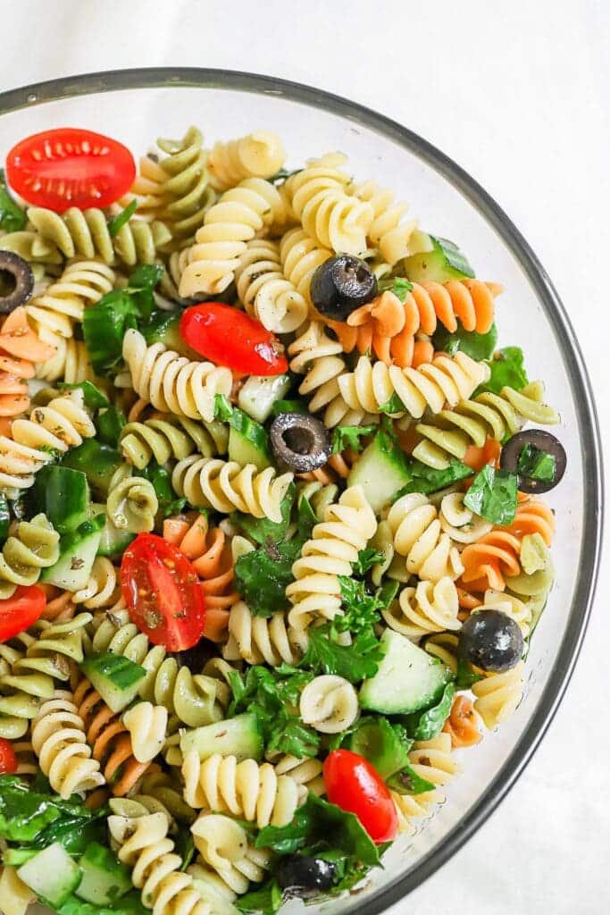 pasta salad in a bowl