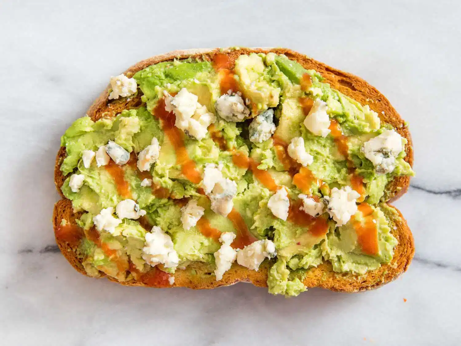 close up of an avocado toast